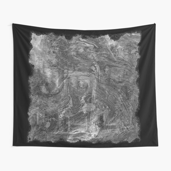 The Atlas of Dreams - Plate 30 (b&w) Tapestry