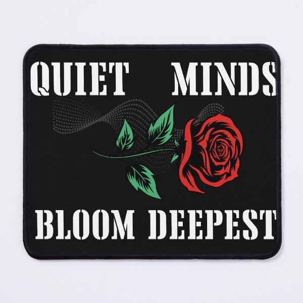 Item preview, Quiet Minds Bloom Deepest – Moody Floral Quote for Introverts designed and sold by ChameraDesign.