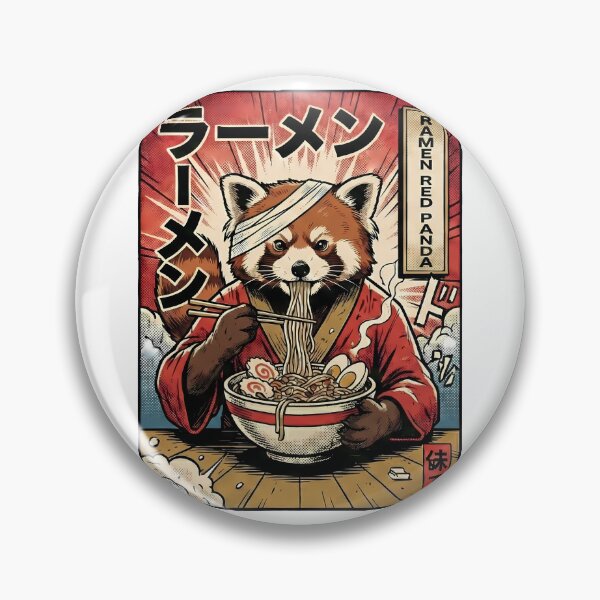 Item preview, Red Panda Ramen Japanese Popart Noodles designed and sold by k3rstman1.