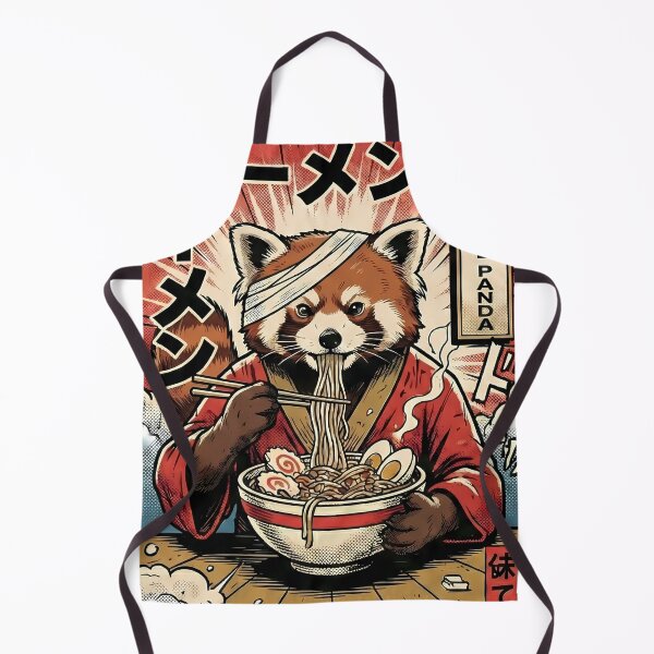 Item preview, Red Panda Ramen Japanese Popart Noodles designed and sold by k3rstman1.