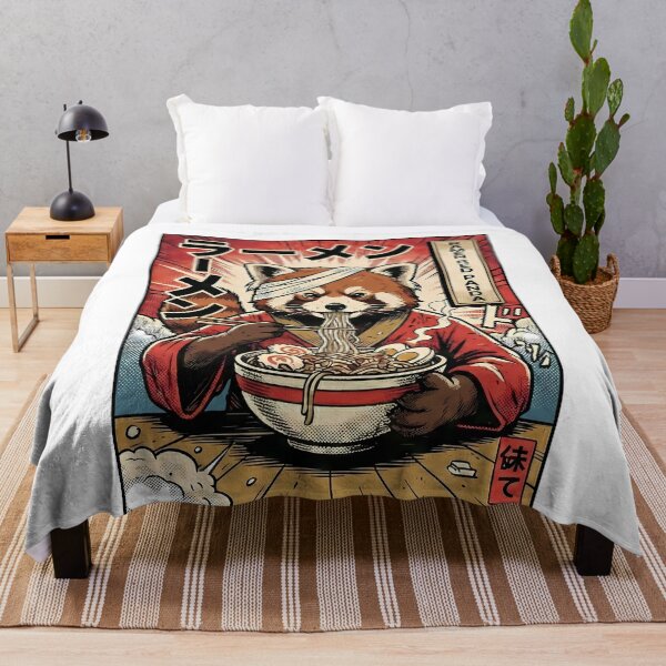 Item preview, Red Panda Ramen Japanese Popart Noodles designed and sold by k3rstman1.
