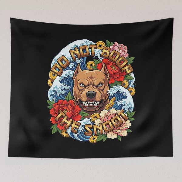 Item preview, Tough Pitbull Wave Gold Peony Japanese Art designed and sold by Tong4130.