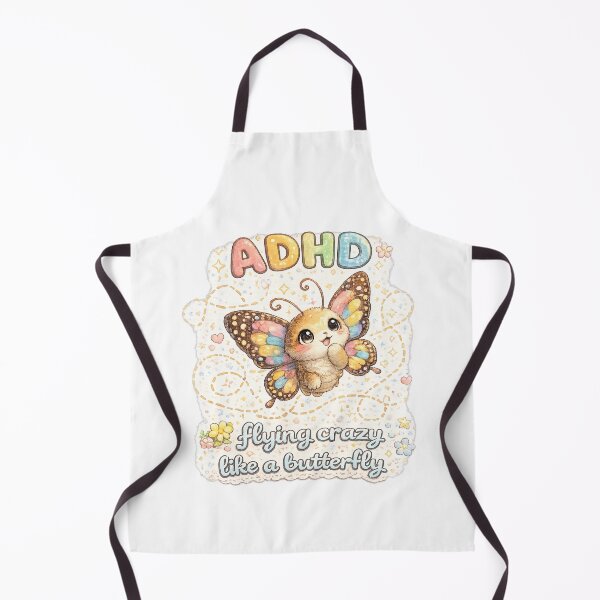 Item preview, ADHD Butterfly – Flying Crazy Like a Butterfly Kawaii Mental Health Art designed and sold by Paws-nd-Prints.