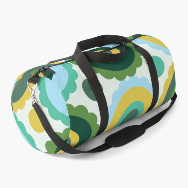 Item preview, Danish Mod Blue Green & Yellow Concentric Circle Floral designed and sold by RetroMaggie.