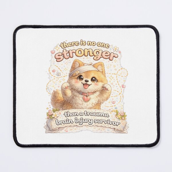 Item preview, TBI Survivor Strength – Kawaii Pomeranian Trauma Brain Injury Encouragement Art designed and sold by Paws-nd-Prints.