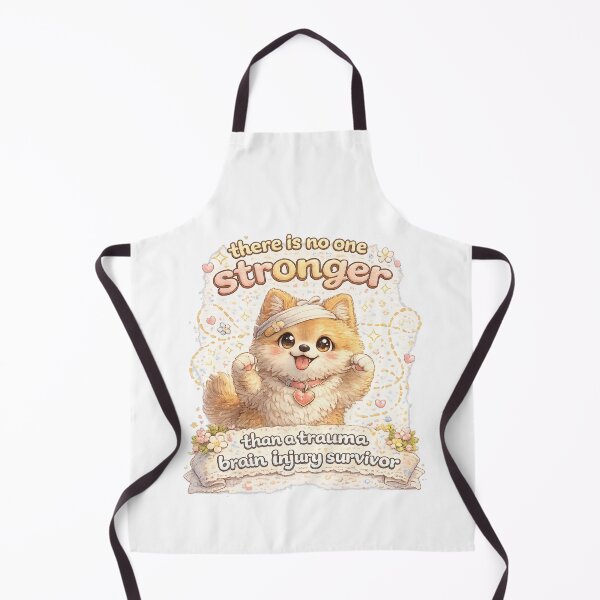 Item preview, TBI Survivor Strength – Kawaii Pomeranian Trauma Brain Injury Encouragement Art designed and sold by Paws-nd-Prints.
