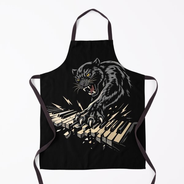 Item preview, Black Panther Piano – Savage Melody Power Illustration designed and sold by LluviaStudio.