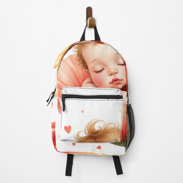 Aperçu de l'œuvre Fée des pétales au cœur d'or – Bébé fleur endormi Ange créée et vendue par Dream Bloom Gallery.