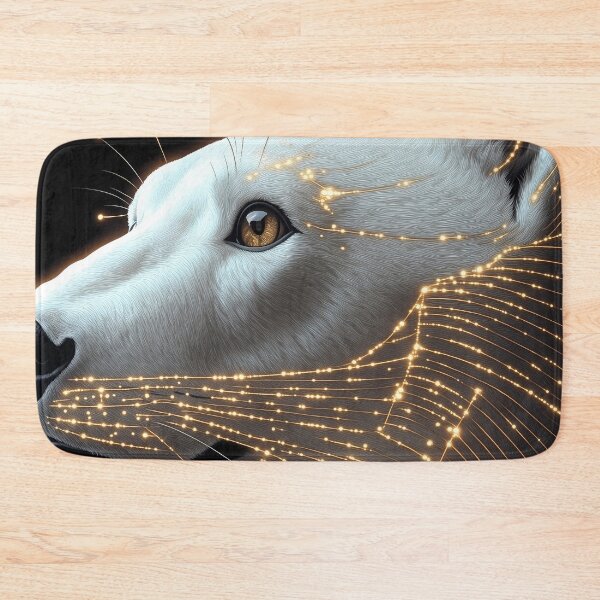 Item preview, Polar Bear Constellation Gold Cosmic Arctic Winter Starlight Profile designed and sold by mildaclairmo.