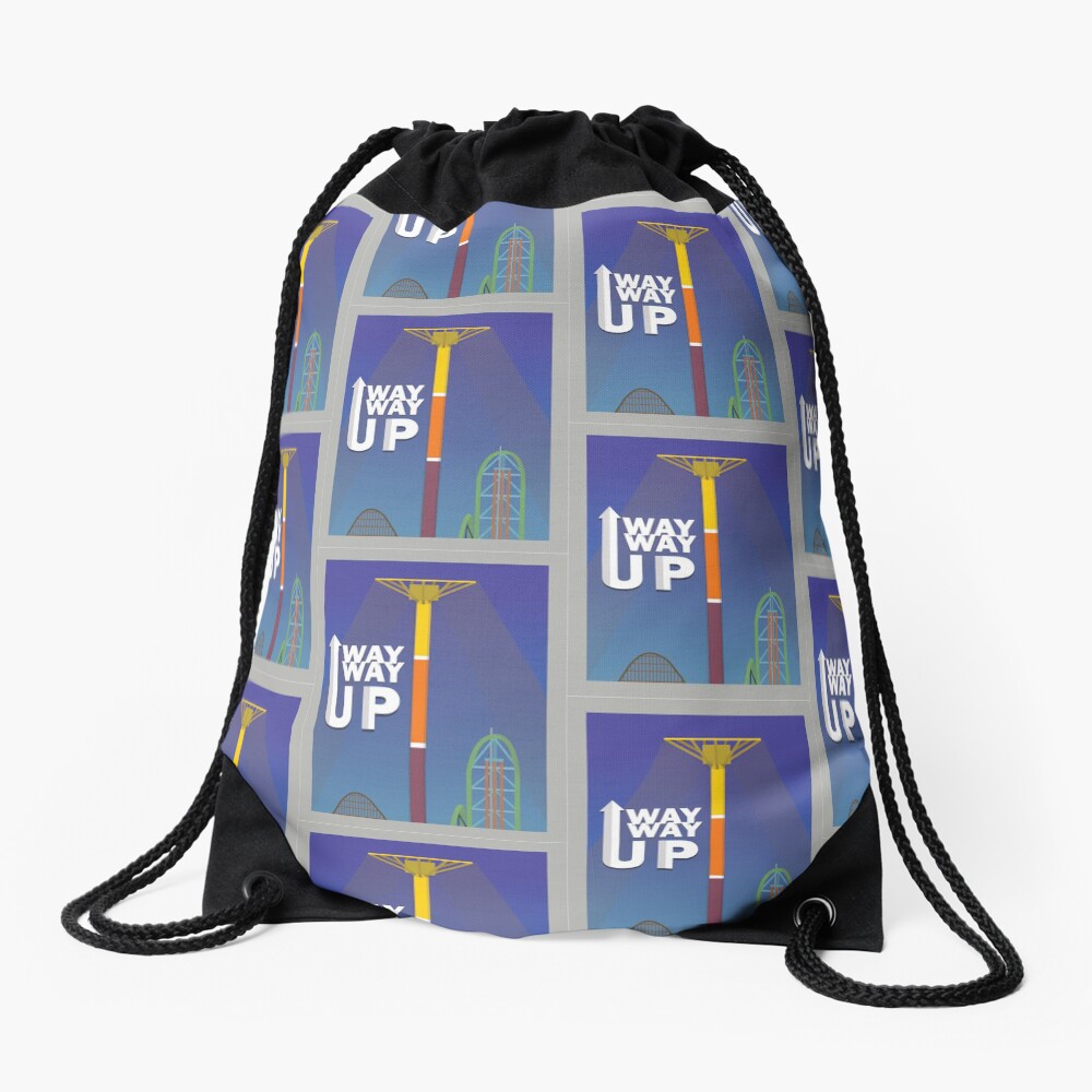 "Parachute Jump Six Flags Great Adventure design" Drawstring Bag by