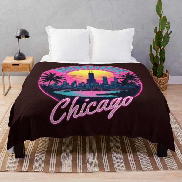 Item preview, Chicago Retro Synthwave City Skyline Art designed and sold by Innova_Creations.