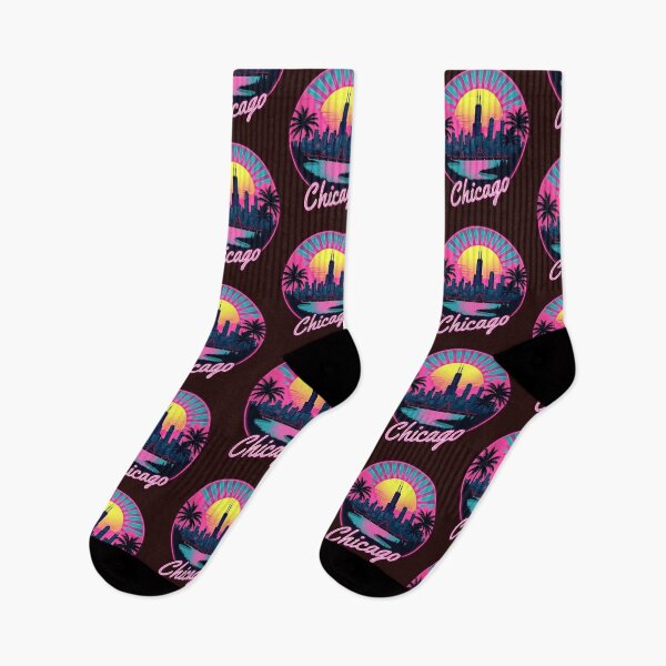 Item preview, Chicago Retro Synthwave City Skyline Art designed and sold by Innova_Creations.