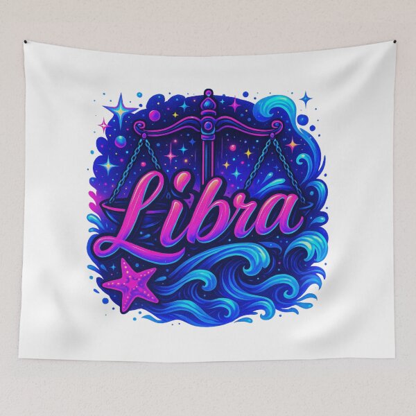 Item preview, Libra Zodiac Sticker – Neon Astrology Art – Libra Aesthetic Design designed and sold by Lulunza.