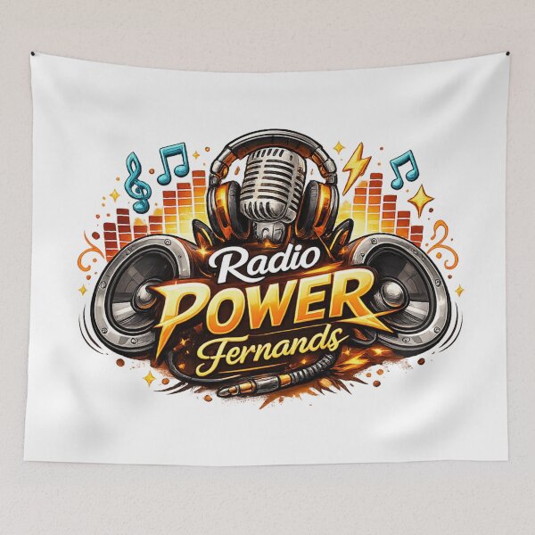 Item preview, Radio Power Fernands Music Logo Powerful Radio Station Design designed and sold by FernandsOficial.