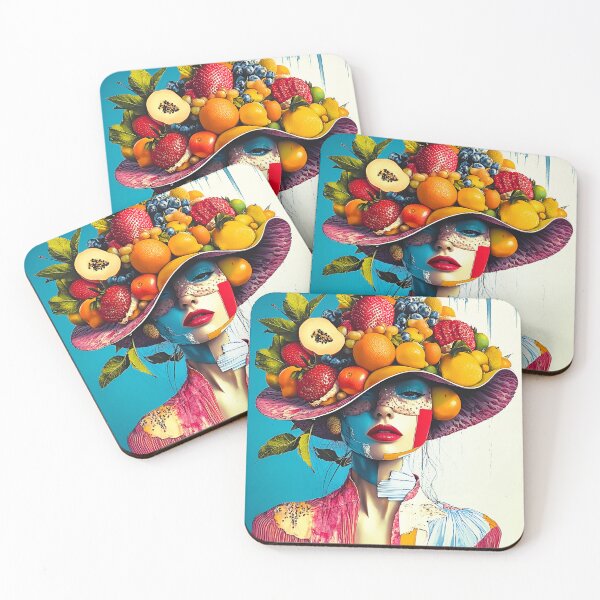 Item preview, Whimsy Pop Art Female With Colorful Fruit Hat  designed and sold by DEC02.