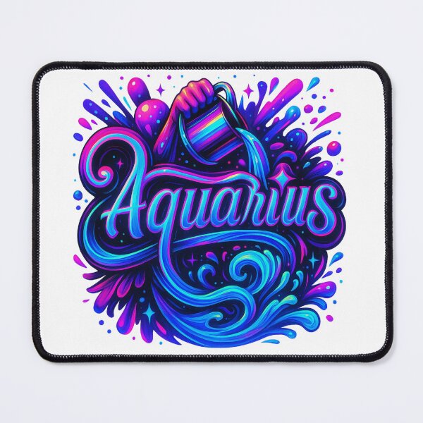 Item preview, Aquarius Zodiac Sticker – Water Bearer Astrology – Neon Aquarius Art designed and sold by Lulunza.