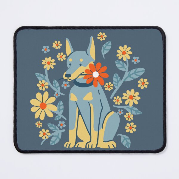 Item preview, Dobermann and Flowers designed and sold by Wlaurence.