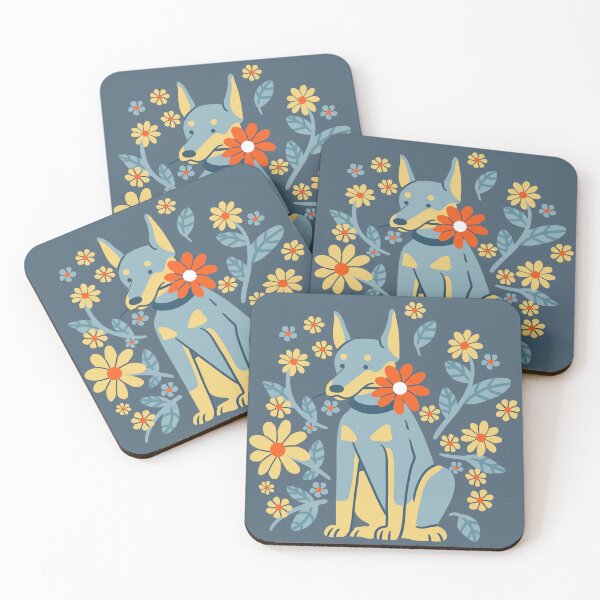 Item preview, Dobermann and Flowers designed and sold by Wlaurence.