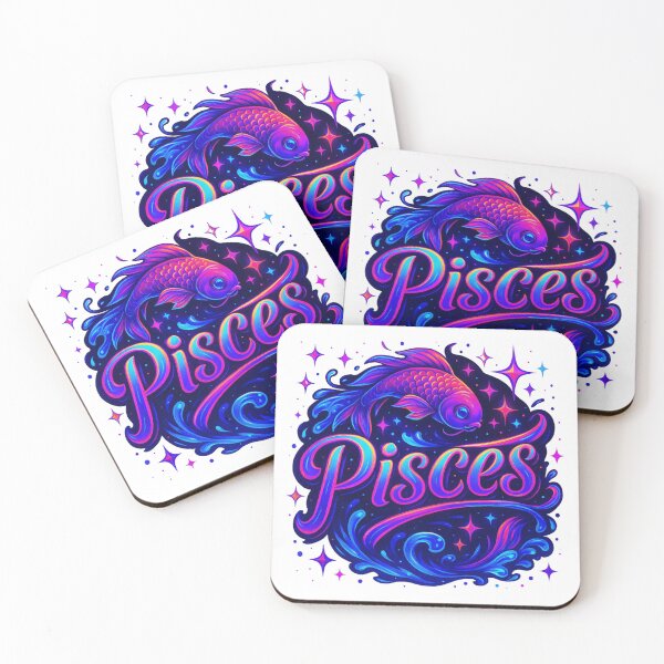 Item preview, Pisces Zodiac Sticker – Neon Fish Astrology – Pisces Aesthetic Art designed and sold by Lulunza.