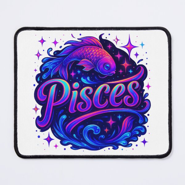 Item preview, Pisces Zodiac Sticker – Neon Fish Astrology – Pisces Aesthetic Art designed and sold by Lulunza.