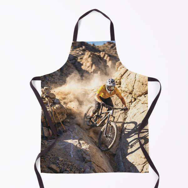 Item preview, Elite MTB Rider on Unfinished Canyon Trail – Raw Rocky Desert Trail Precision. designed and sold by Hinson MTB Visuals.