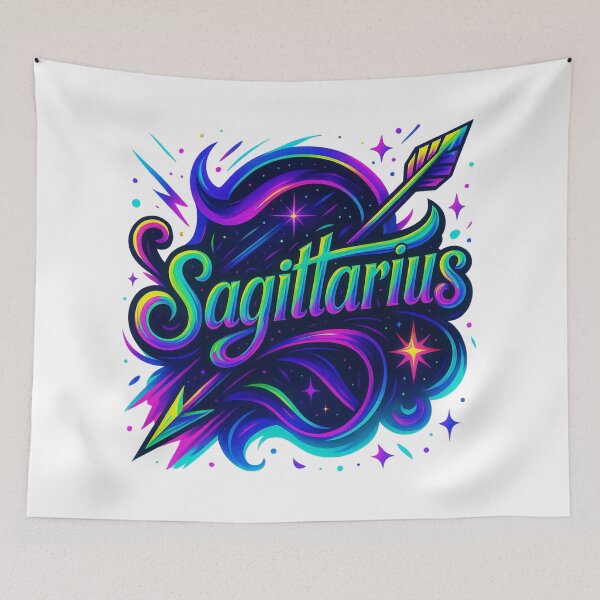 Item preview, Sagittarius Zodiac Sticker – Archer Astrology – Neon Sagittarius Art designed and sold by Lulunza.
