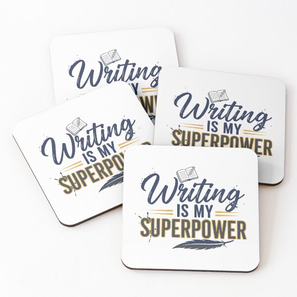Item preview, Writing Is My Superpower – Funny Writer & Author T-Shirt Design designed and sold by Muzgle.
