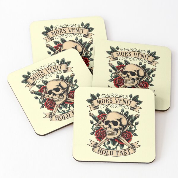 Item preview, Traditional Old School "Mors Venit - Hold Fast" Skull & Daggers Tattoo Flash designed and sold by 89BLACK.