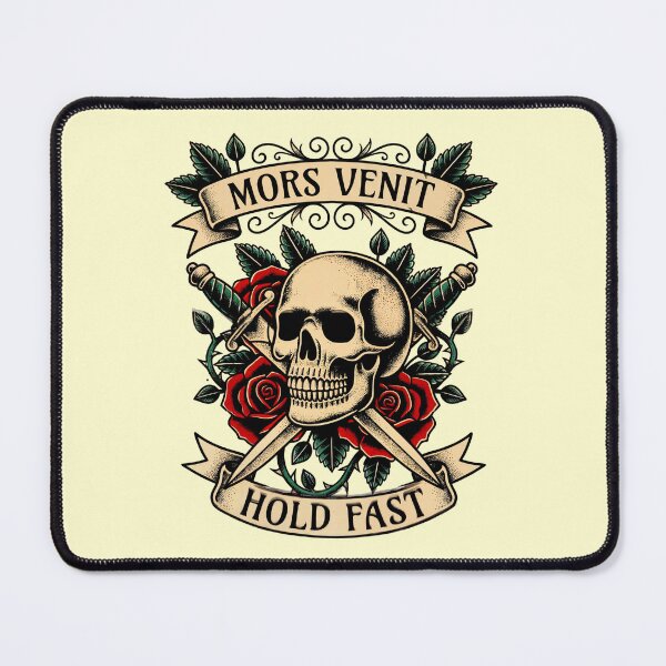 Item preview, Traditional Old School "Mors Venit - Hold Fast" Skull & Daggers Tattoo Flash designed and sold by 89BLACK.