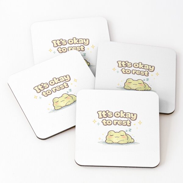 Item preview, Sleepy Frog – It’s Okay to Rest Cozy Illustration designed and sold by Kylie’s Kanvas.