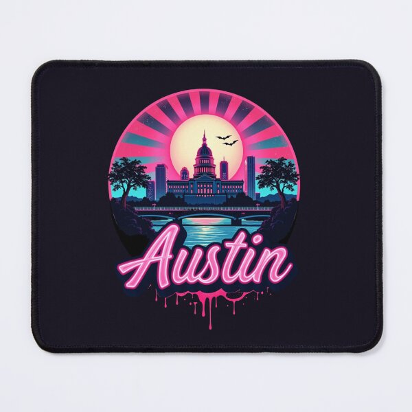 Item preview, Austin Retro Synthwave City Skyline Art designed and sold by Innova_Creations.