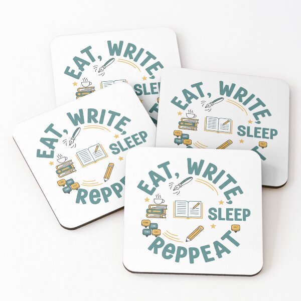 Item preview, Eat Write Sleep Repeat – Funny Writer & Author T-Shirt Design designed and sold by Muzgle.