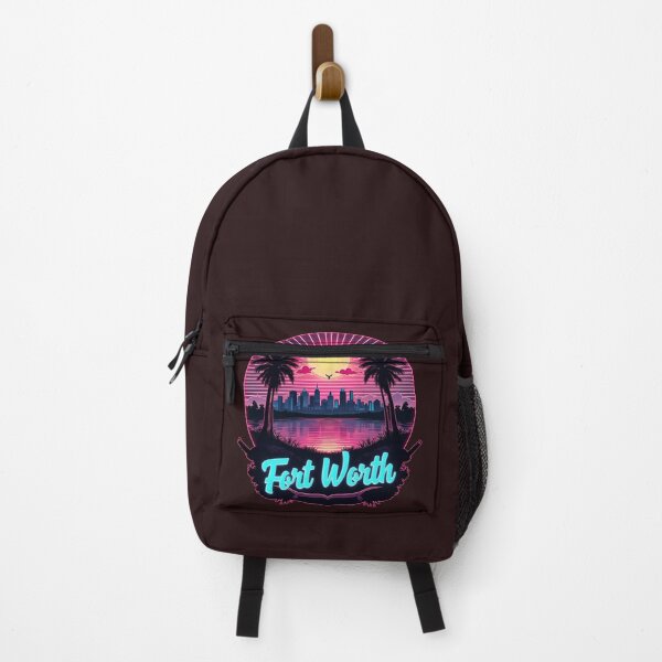 Item preview, Fort Worth Retro Synthwave Skyline Art designed and sold by Innova_Creations.
