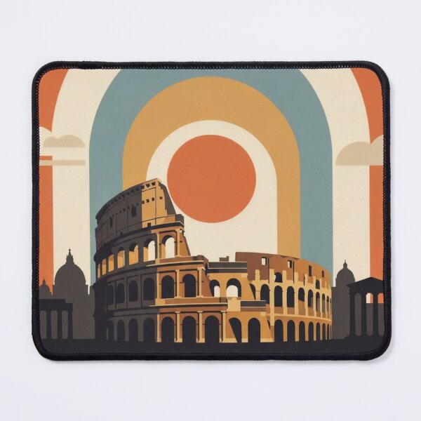 Item preview, Rome Retro Travel Poster | Colosseum Vintage Wall Art | Minimalist City Illustration designed and sold by wackyartwork.