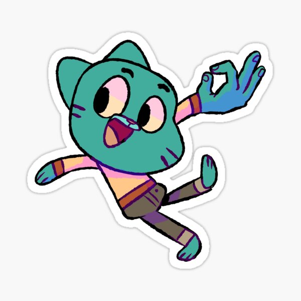 Running Gumball Watterson Sticker - Sticker Mania