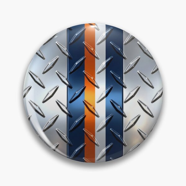 Item preview, Forged Tread: 4-Way Industrial Steel PHONE CASE (CHROME - BLUE WHITE ORANGE RACING)  designed and sold by CleverCulture.