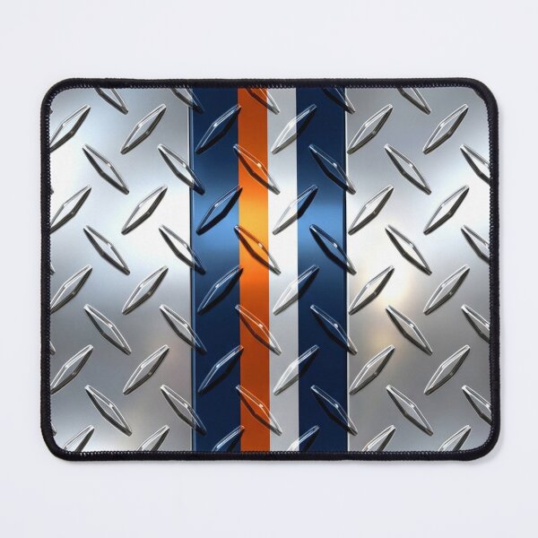 Item preview, Forged Tread: 4-Way Industrial Steel PHONE CASE (CHROME - BLUE WHITE ORANGE RACING) designed and sold by CleverCulture.