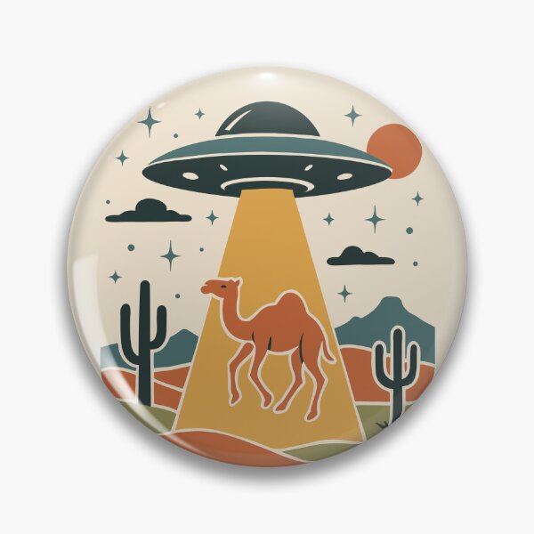 Item preview, Mid-century Modern Camel Being Abducted by Aliens designed and sold by Ghost on Toast.