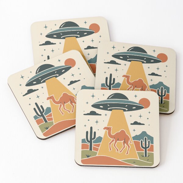 Item preview, Mid-century Modern Camel Being Abducted by Aliens designed and sold by Ghost on Toast.