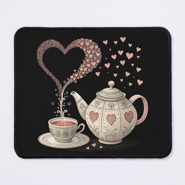 Item preview, vintage Teapot with hearts designed and sold by GogoGrove.