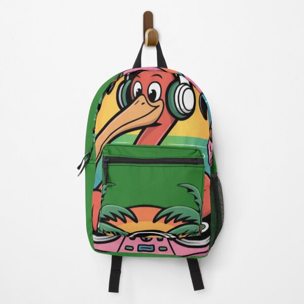 Item preview, Funny Flamingo DJ Headphones Palm Trees Cartoon designed and sold by DailySparks.