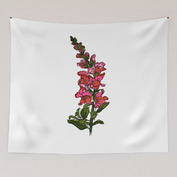 Item preview, Snapdragon Flower Watercolor inspired Sketch designed and sold by the_langtry_art_logs.