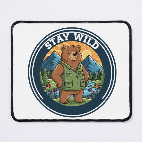 Item preview, Stay Wild Bear – Adventurous Bear in Nature designed and sold by formcore.