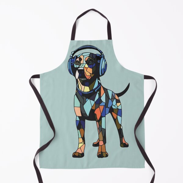 Item preview, Rottweiler with hearing aids dog mosaic designed and sold by designmari.