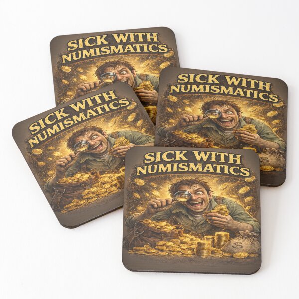 Item preview, Sick with Numismatics – Coin Collector Humor Design designed and sold by ForgeBogdan.