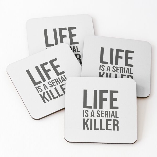 Item preview, Life Is a Serial Killer – Dark Humor Quote T-Shirt designed and sold by bembureda.