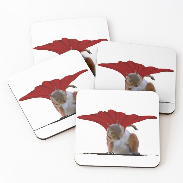 Item preview, squirrel superhero with a cape designed and sold by Blockhead Designs.