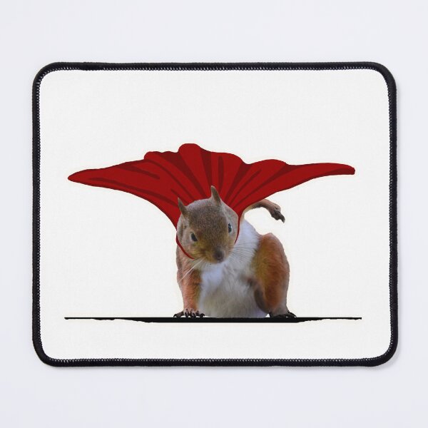 Item preview, squirrel superhero with a cape designed and sold by Blockhead Designs.