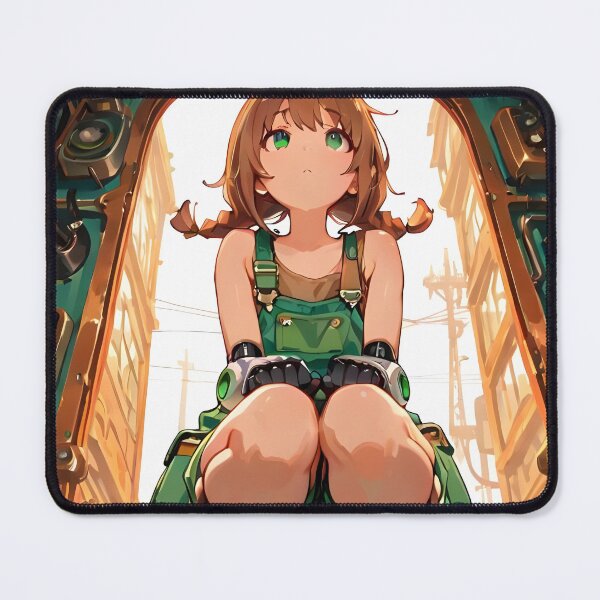 Item preview, JUNO: Tech Archway Sprout Crouch | Cute Solarpunk Anime Girl designed and sold by Sytrics.