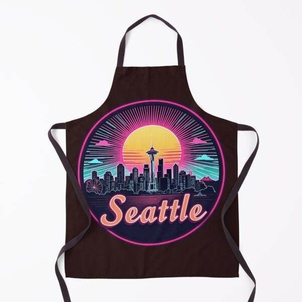 Item preview, Seattle Retro Synthwave City Skyline Art designed and sold by Innova_Creations.